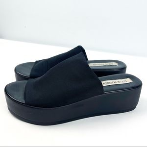 Steve Madden Black Slinky Platform Sandal Size 8